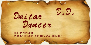 Dmitar Dancer vizit kartica